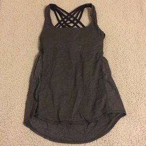 Lululemon open back tank top with sports bra